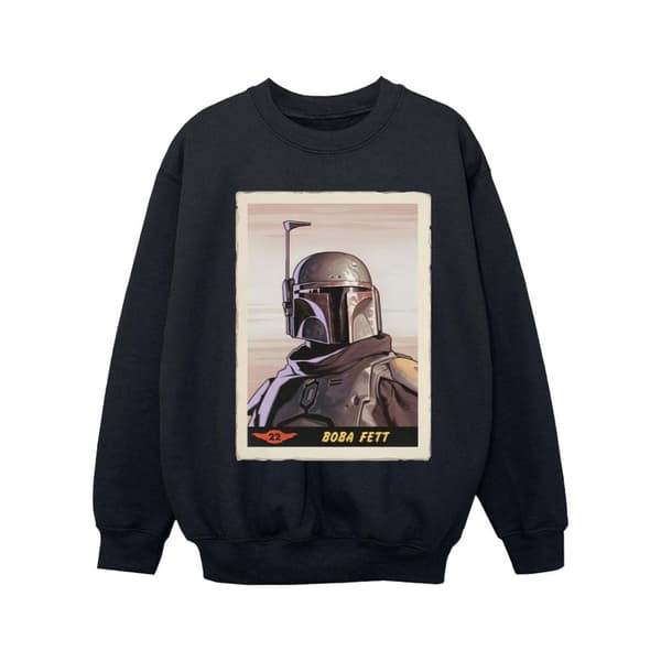 Star Wars Girls The Mandalorian Boba Fett Sweatshirt Black 5-6 Years