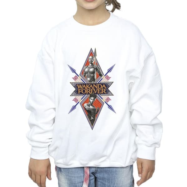 Marvel Wakanda Forever Tribal Spear Chest Sweatshirt för flickor