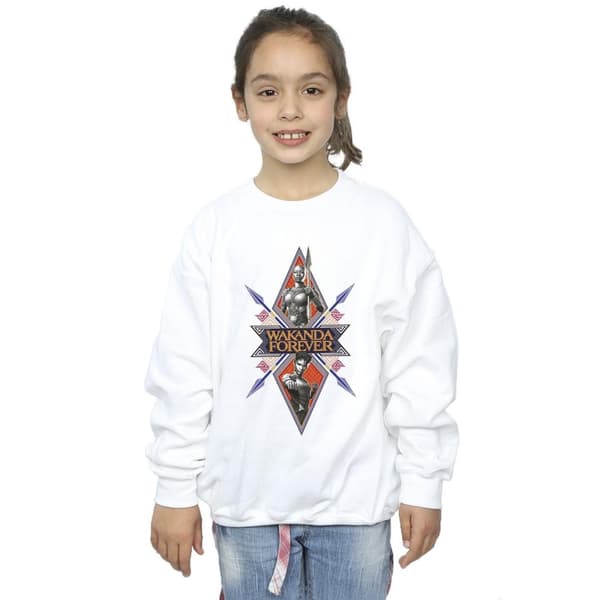 Marvel Wakanda Forever Tribal Spear Chest Sweatshirt för flickor