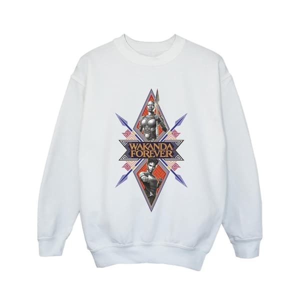 Marvel Wakanda Forever Tribal Spear Chest Sweatshirt för flickor