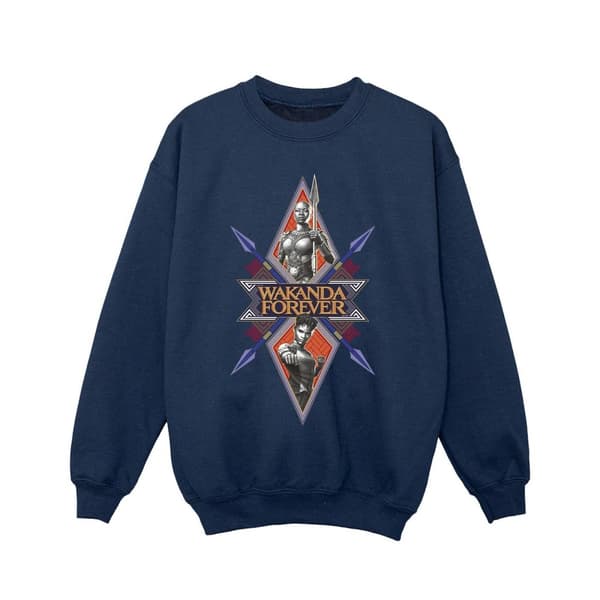 Marvel Wakanda Forever Tribal Spear Chest Sweatshirt för flickor