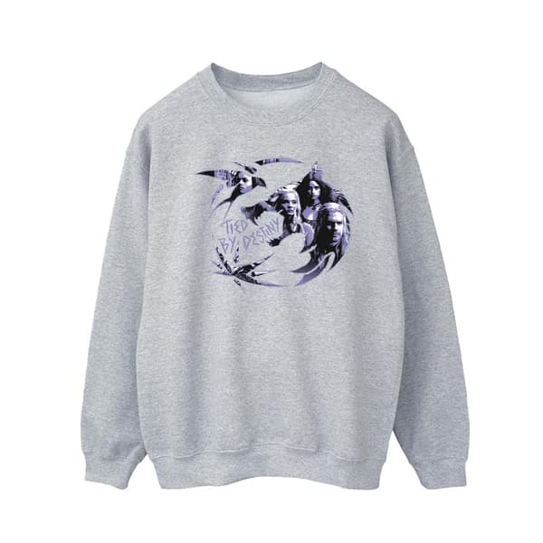 Netflix Mens The Witcher Wolf Logo Infill Sweatshirt Sports Grey 5XL