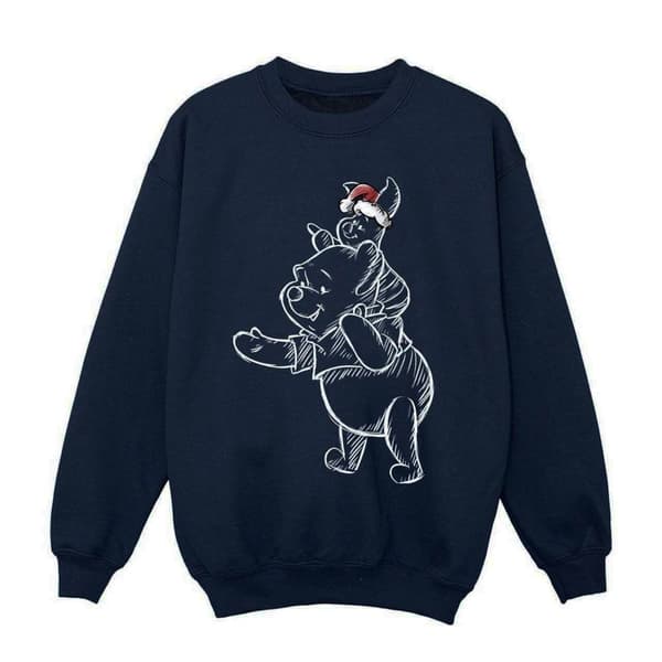 Disney Girls Winnie The Pooh Piglet Christmas Sweatshirt