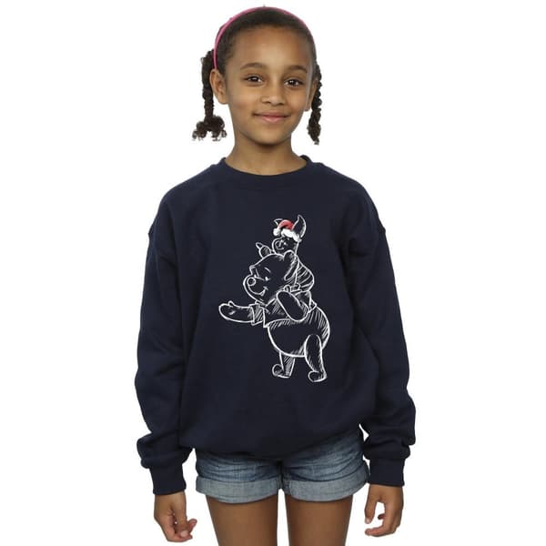 Disney Girls Winnie The Pooh Piglet Christmas Sweatshirt