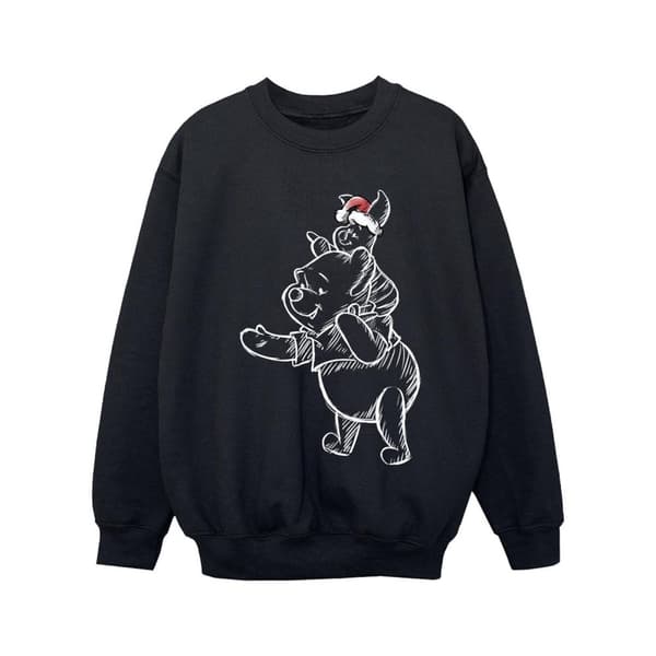 Disney Girls Winnie The Pooh Piglet Christmas Sweatshirt