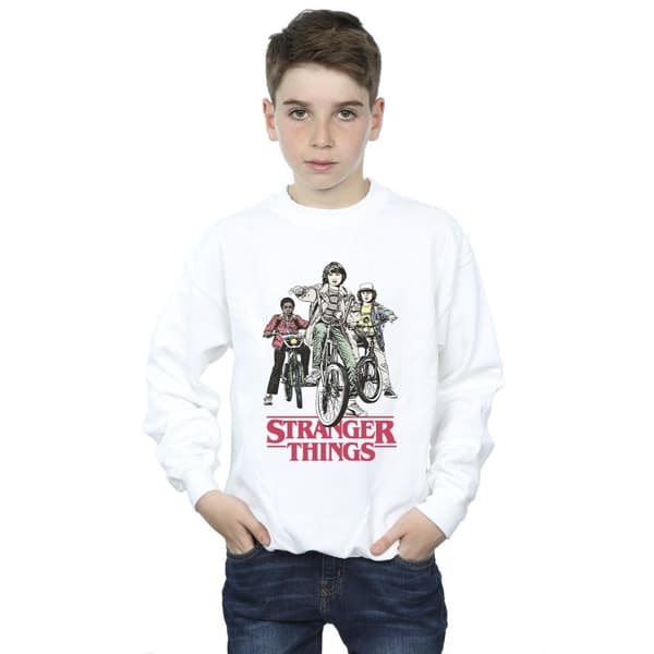 Netflix Pojkar Stranger Things Retro Bikers Sweatshirt