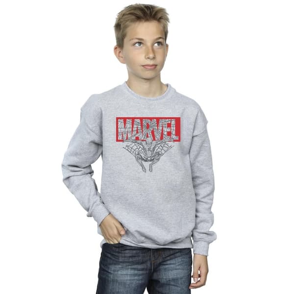 Marvel Boys Spider Man Logo Red Sweatshirt