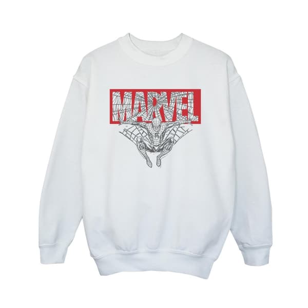 Marvel Boys Spider Man Logo Red Sweatshirt