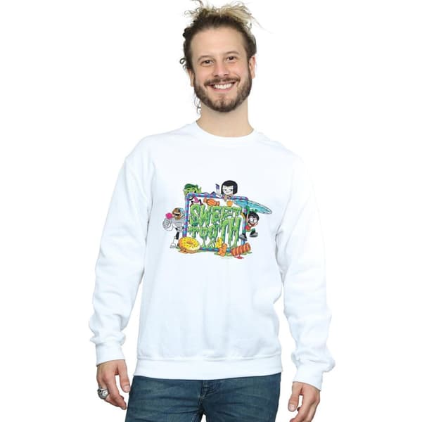 DC Comics Mens Teen Titans Go Sweet Tooth Sweatshirt