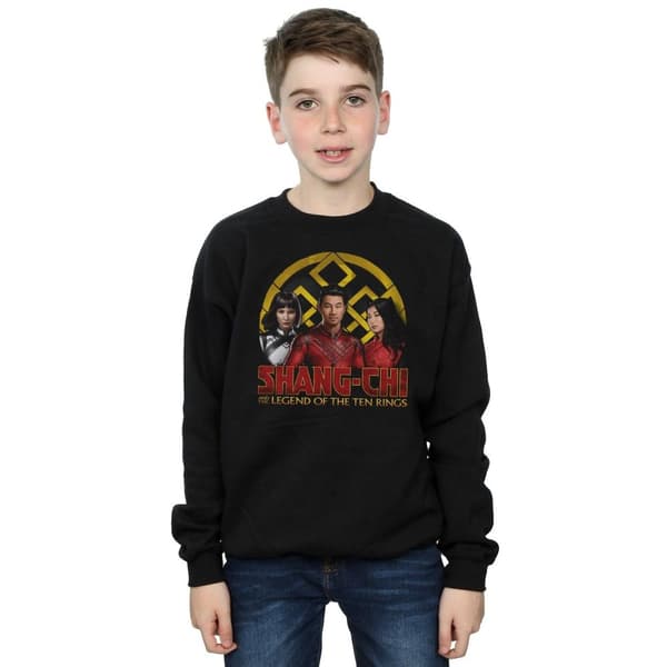 Marvel Boys Shang-Chi And The Legend Of The Ten Rings Group Logo Emblem Sweatshirt
