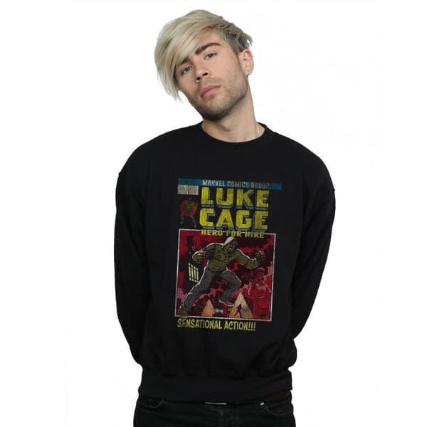 Marvel Mens Luke Cage Distressed Yourself Sweatshirt