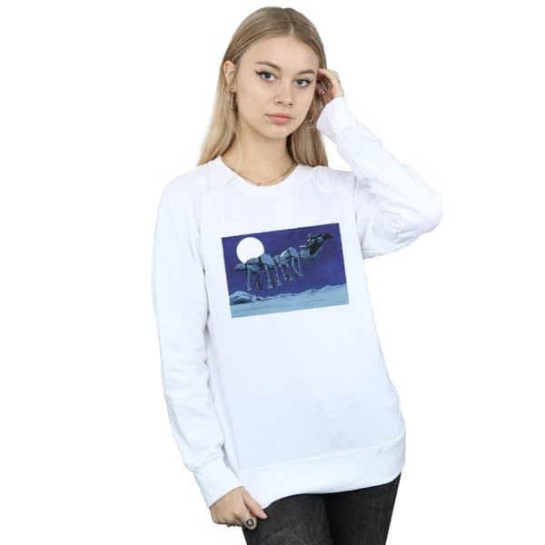 Star Wars Womens/Ladies Christmas AT-AT Sleigh Sweatshirt