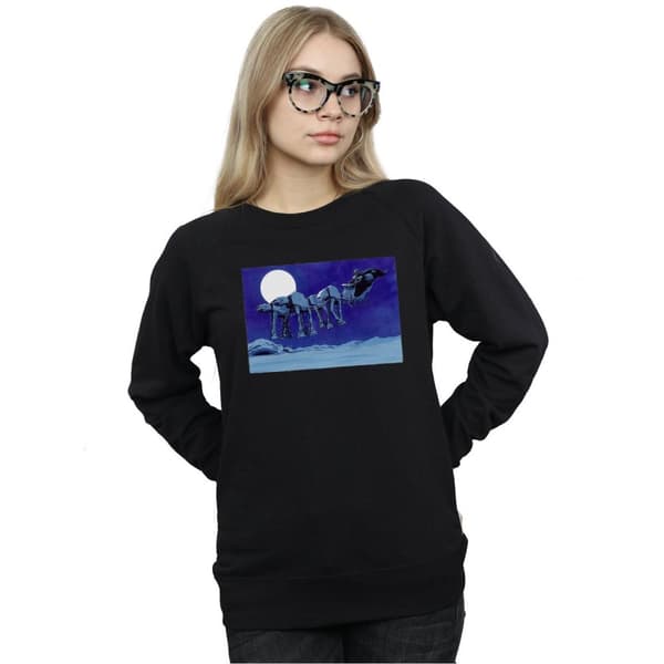 Star Wars Womens/Ladies Christmas AT-AT Sleigh Sweatshirt