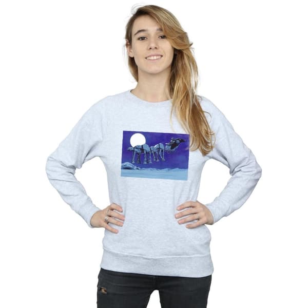 Star Wars Womens/Ladies Christmas AT-AT Sleigh Sweatshirt