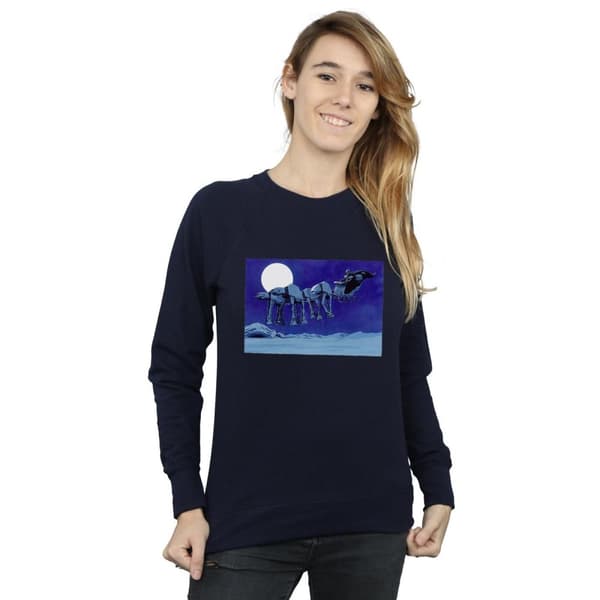 Star Wars Womens/Ladies Christmas AT-AT Sleigh Sweatshirt