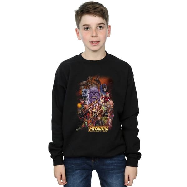 Marvel Boys Avengers Infinity War Character Poster Sweatshirt