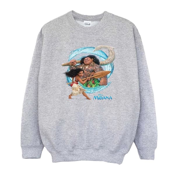 Disney Mens Moana And Maui Wave Sweatshirt