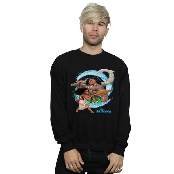 Disney Mens Moana And Maui Wave Sweatshirt