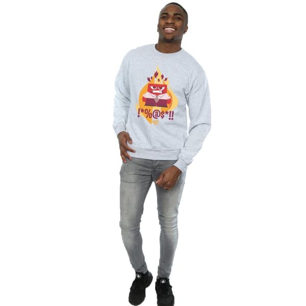 Disney Mens Inside Out Fired Up Sweatshirt