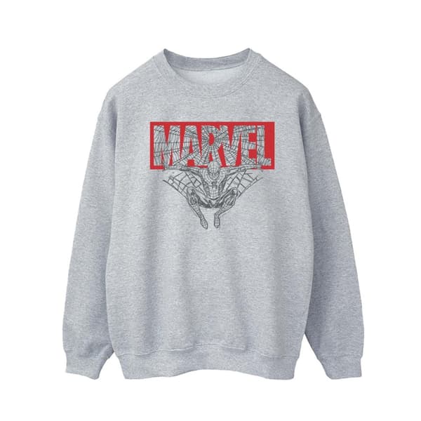 Marvel Mens Spider Man Logo Red Sweatshirt