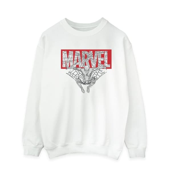 Marvel Mens Spider Man Logo Red Sweatshirt