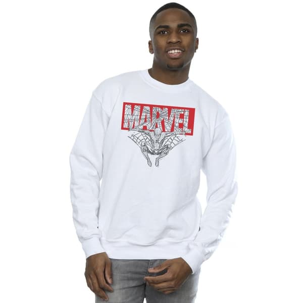 Marvel Mens Spider Man Logo Red Sweatshirt