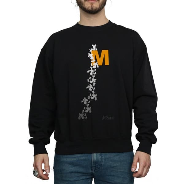 Disney Mens Mickey Mouse Climbing Silhouettes Sweatshirt