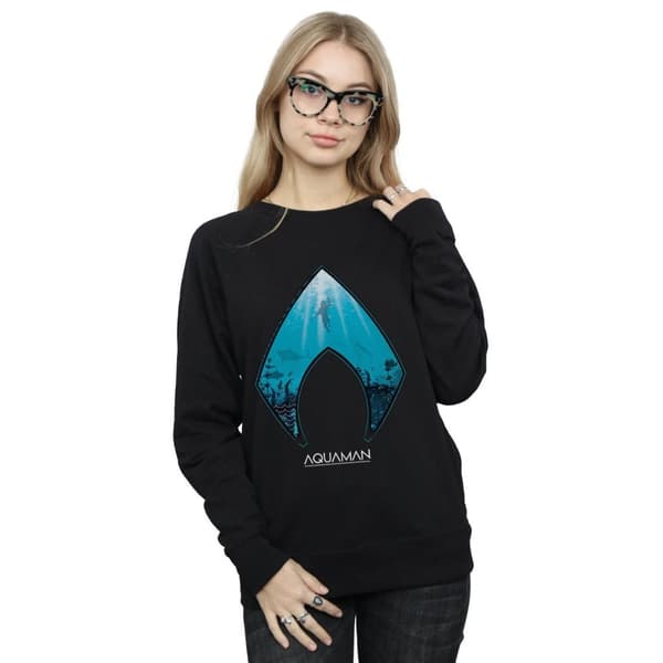 DC Comics Womens/Ladies Aquaman Ocean Logo Sweatshirt