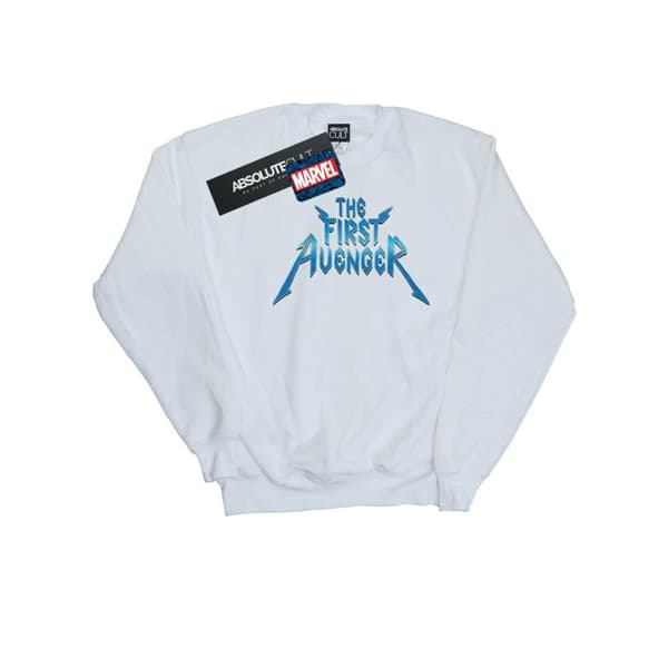 Marvel Dam/Tjej - The First Avenger - Sweatshirt med metall-logotyp