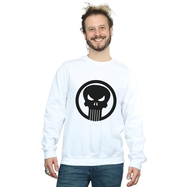 Marvel Mens The Punisher Skull Circle Sweatshirt