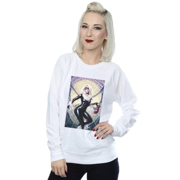 Marvel Womens/Ladies Black Cat Artwork Sweatshirt