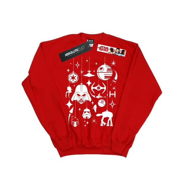 Star Wars Boys Christmas Decorations Sweatshirt Red 5-6 Years