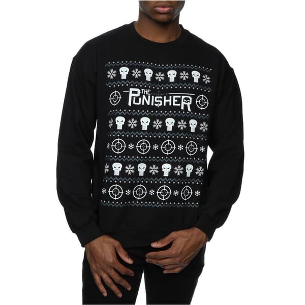 Marvel Mens Punisher Christmas Sweatshirt