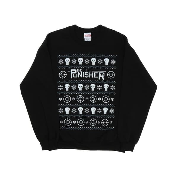 Marvel Mens Punisher Christmas Sweatshirt