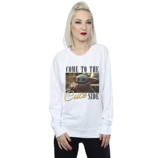 Star Wars Dam/Tjej The Mandalorian Come To The Cute Side Sweatshirt