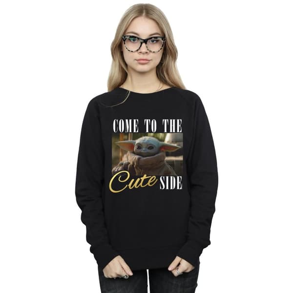 Star Wars Dam/Tjej The Mandalorian Come To The Cute Side Sweatshirt