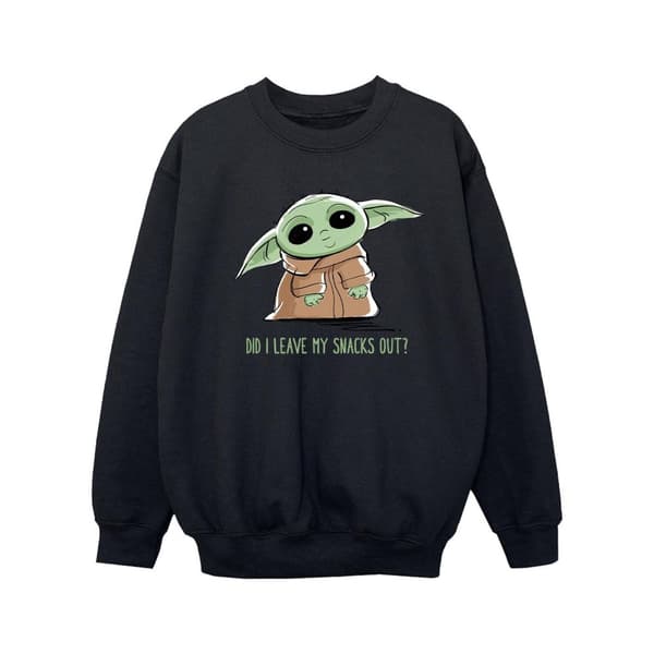 Star Wars Girls The Mandalorian Grogu Snacks Meme Sweatshirt