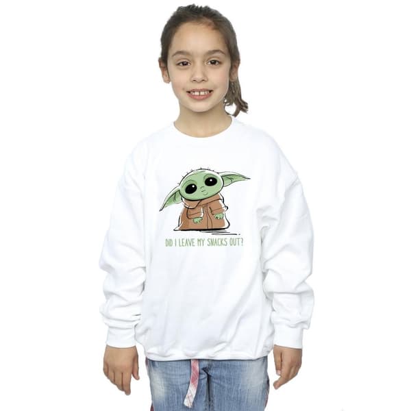 Star Wars Girls The Mandalorian Grogu Snacks Meme Sweatshirt