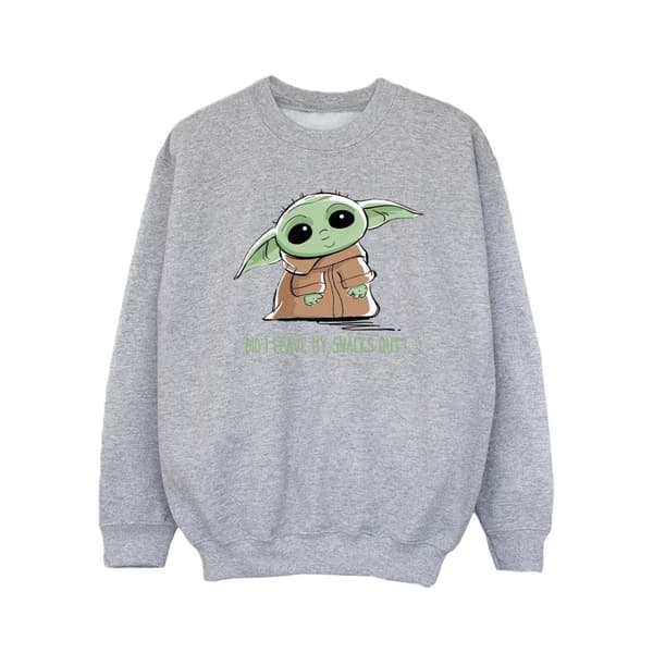 Star Wars Girls The Mandalorian Grogu Snacks Meme Sweatshirt