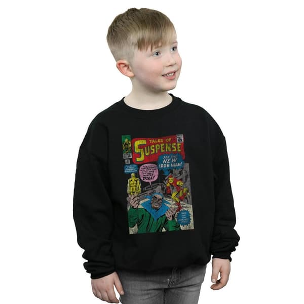 Marvel Boys Iron Man Distressed Suspense Cover Sweatshirt
