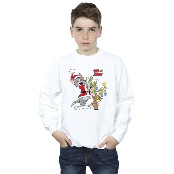Tom & Jerry Boys Christmas Reindeer Sweatshirt