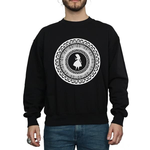 Disney Mens Alice In Wonderland Circle Sweatshirt