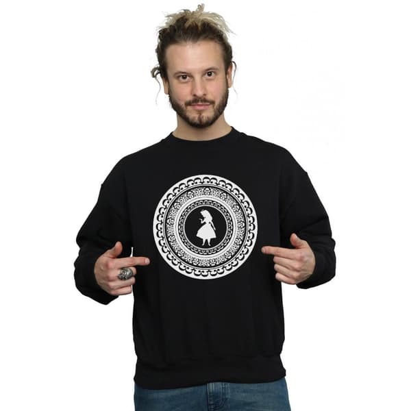 Disney Mens Alice In Wonderland Circle Sweatshirt