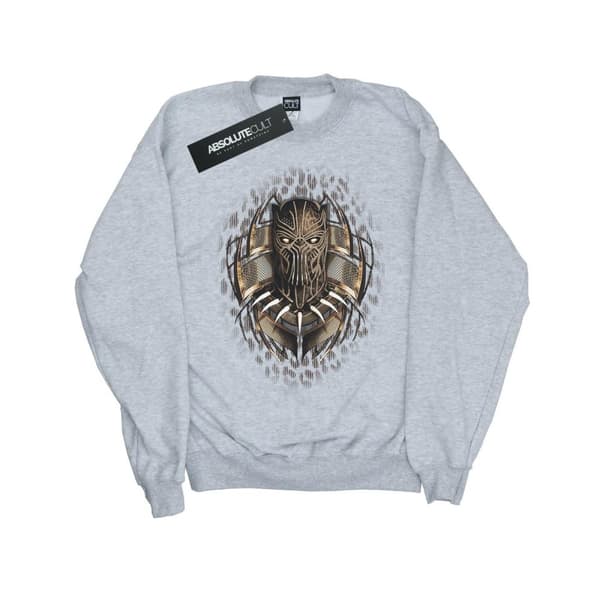 Marvel Black Panther Gold Killmonger-tröja för flickor Sports Grey 5-6 Years