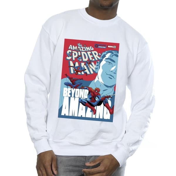Marvel Mens Spider-Man Beyond Amazing Cover Sweatshirt