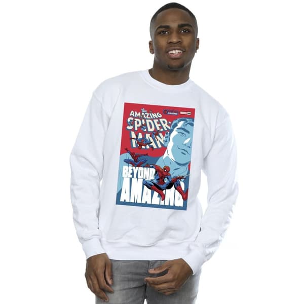 Marvel Mens Spider-Man Beyond Amazing Cover Sweatshirt
