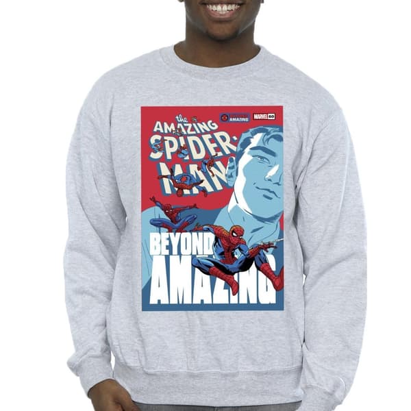 Marvel Mens Spider-Man Beyond Amazing Cover Sweatshirt