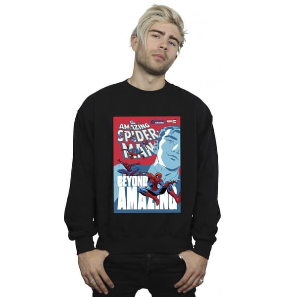 Marvel Mens Spider-Man Beyond Amazing Cover Sweatshirt
