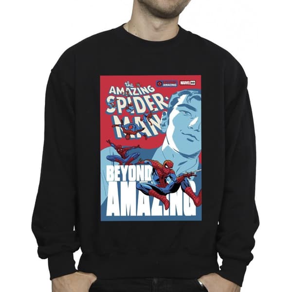 Marvel Mens Spider-Man Beyond Amazing Cover Sweatshirt