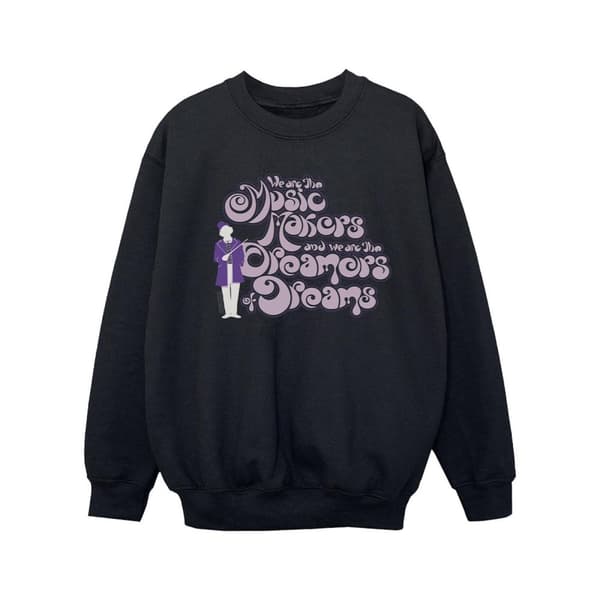 Willy Wonka Girls Dreamers Text Sweatshirt
